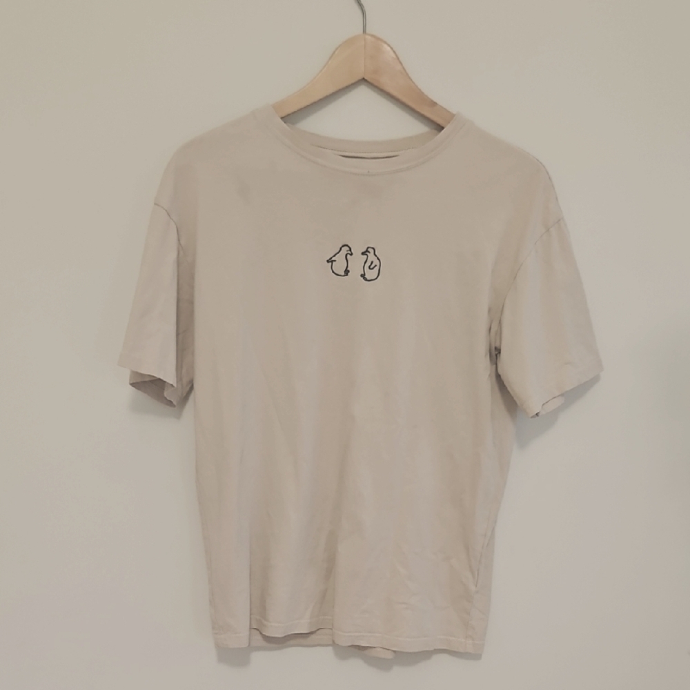 Beige Graphic T-Shirt With Little Animals